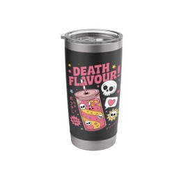 Death Bubble Tea Japanese Creepy Boba Skeleton Head Goth Stainless Steel Insulated Tumbler