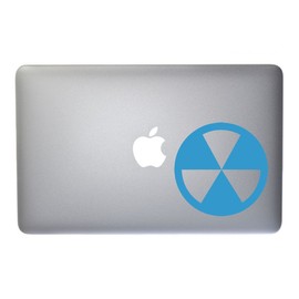 Biohazard Sign Vinyl Decal for MacBook, Laptop or Other Device 5 Inch (ice Blue)