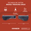 CONTEC Merge Trekking Ergo Bicycle Grip 96/140mm D3 Tri-Component Rubber