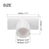 QUARKZMAN PVC Pipe Connector T-shaped Coupling Connection Pipe White 16mm