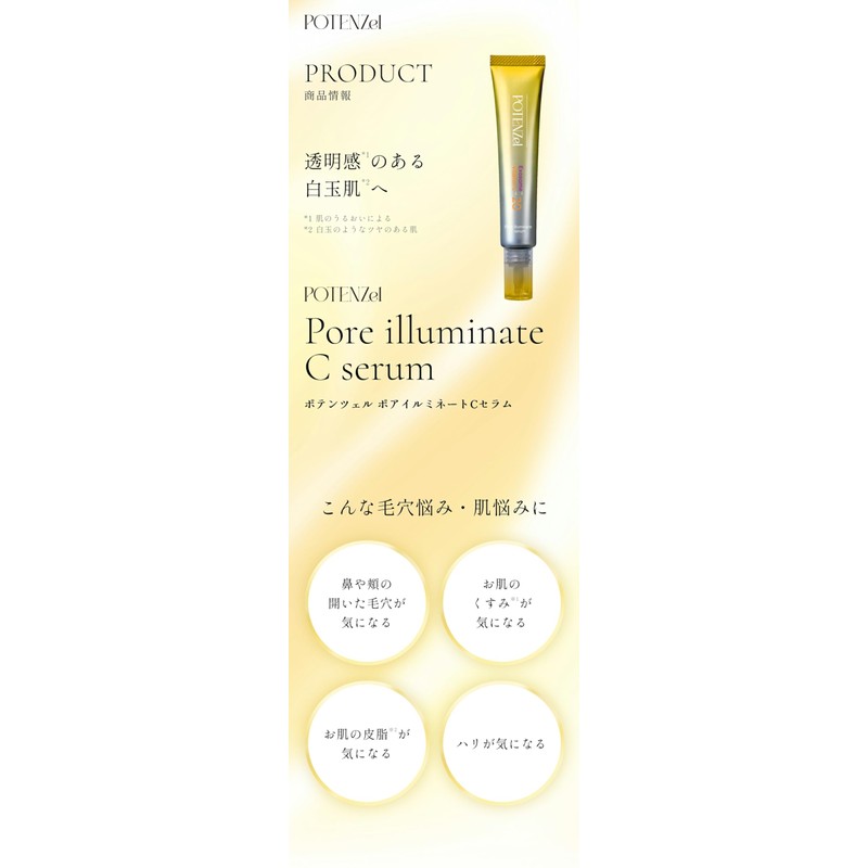 Set of 2 Potenzel Serum, Poisle Minate C Serum, Vitamin