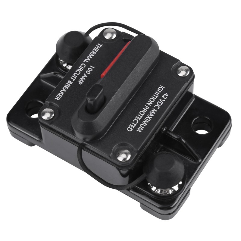 DC12V-42V Car Stereo Audio Inline Circuit Breaker Manual Reset(100A)