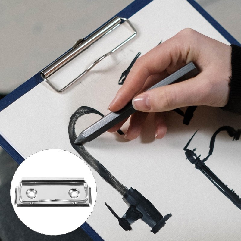 Healvian Pack of 10 Clip Fastener Metal Flat Metal Clip