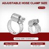 Sourcing Map Stainless Steel Worm Gear Hose Clamp, Adjustable 2/5"-