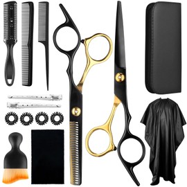 Hairdressing Scissors Set Hair Cutting Scissors Professional Hairdressing Scissors 6.7 Inch Thinning Scissors Hairdressing Hair Cutting Set for Women Men Pets Family Hairdressing Salon 15 Pieces
