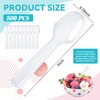 CZWESTC 500Pcs Mini Spoons for Desserts, Disposable Clear Plastic Tasting