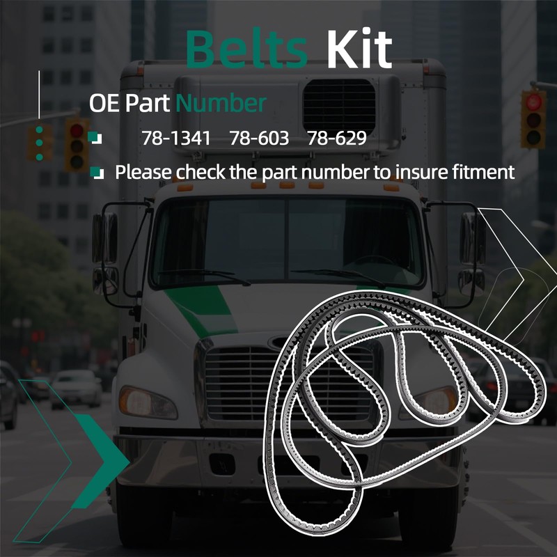 Riyhch 78-1341 78-603 78-629 Belts Kit Fit for Thermo King
