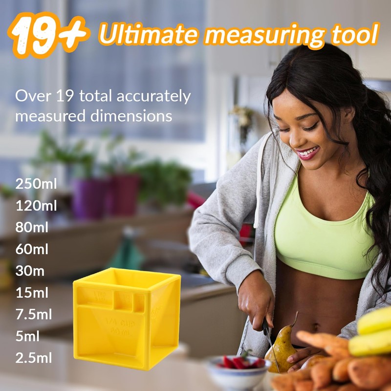 Tabanzhe Measuring Cube Cup-All-in-One Measuring Cube Cooking Baking Measurements Tool