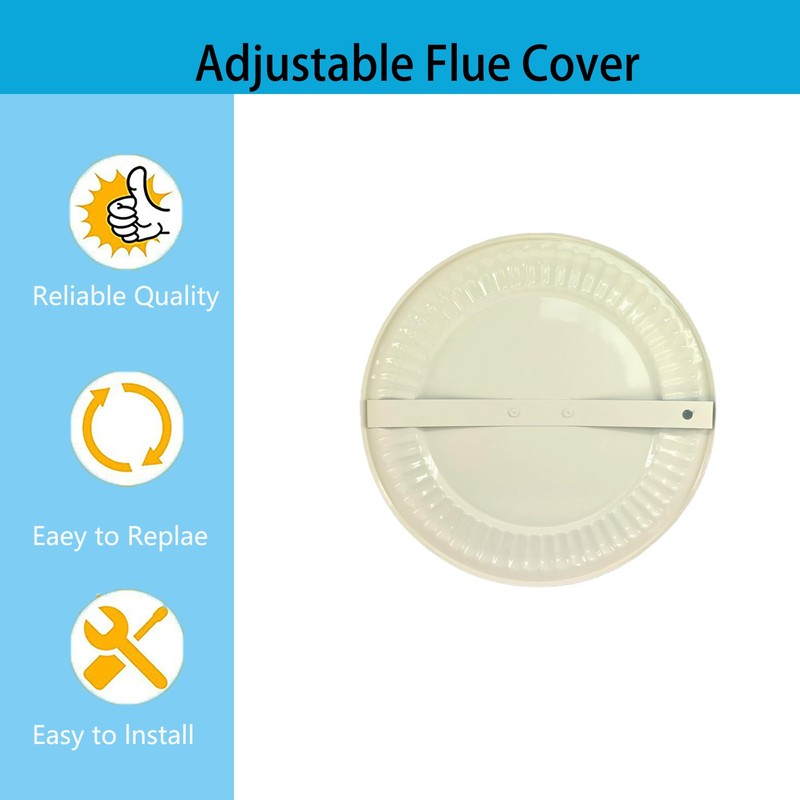 Irnyso White Fireplace Stove Pipe Flue Hole Cover 6719900 BM0353