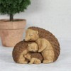 Adorable Brown Resin Hedgehog Family Ornament - 8cm x 11cm