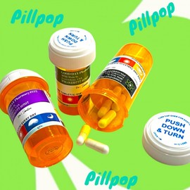 Pillpop Mid-America Orange Portable Airtight Vitamin Pill Case & Storage Container Pill Bottle Pillpop Pill Container Sticker M (80ML) 20ea