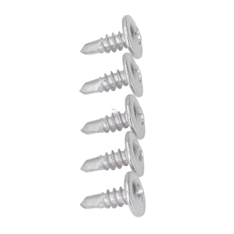 200Pcs Self Drilling Screw Stainless Steel Round Washer Head M4.8x13
