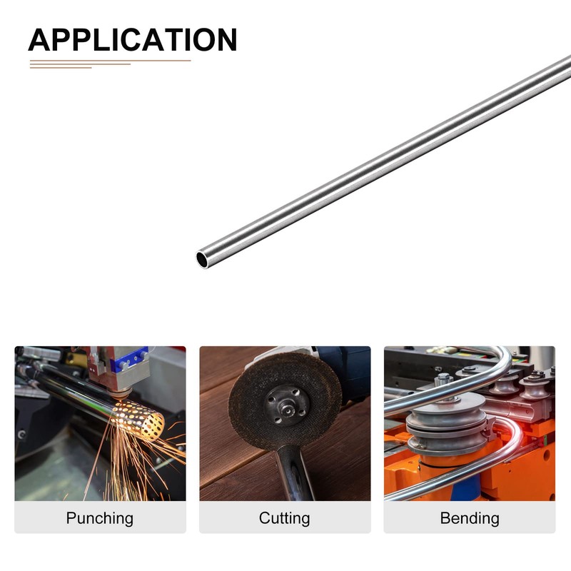 DTGN 4pcs 4mm x 0.4mm x 250mm 304 Stainless Steel
