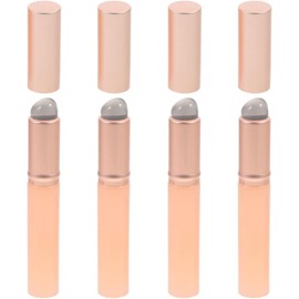 4 Piezas Pincel de Silicona para Labios con Tapa, Brocha de Labios Redonda para Difuminar Labiales y Glitter, Aplicador de Silicona Portátil para Maquillaje de Labios, Kit de Viaje, Rosa
