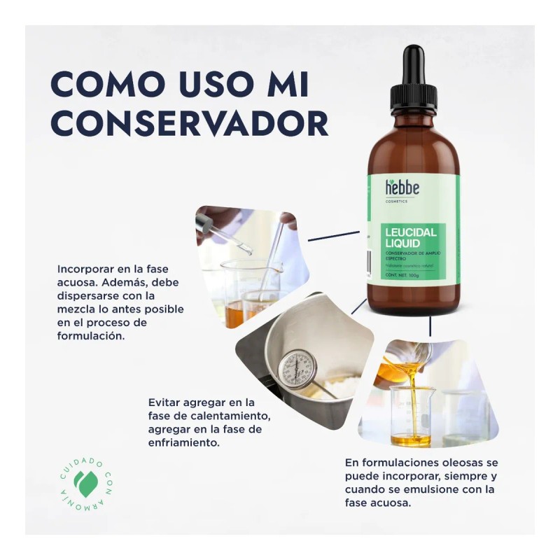 Leucidal, Conservador Cosmético Natural Amplio Espectr 100g