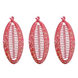 Speckled 5 Round Banana Clip - Set of 3-Red