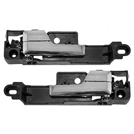 Eynpire 8306 Front Left & Front Right Interior Inside Inner Door Handle with Chrome Lever for 06-12 Ford Fusion/07-12 Lincoln MKZ/06 Lincoln Zephyr/06-11 Mercury Milan - 2 Pc Set