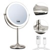 15X Magnifying Mirror with Light: 9 inch Lighted Makeup Mirror,