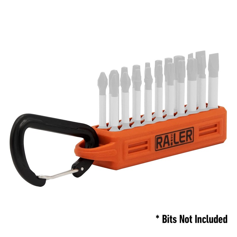 Screwdriver Bit Holder Storage Organizer – Railer 20-Hole Hi-Vis Green