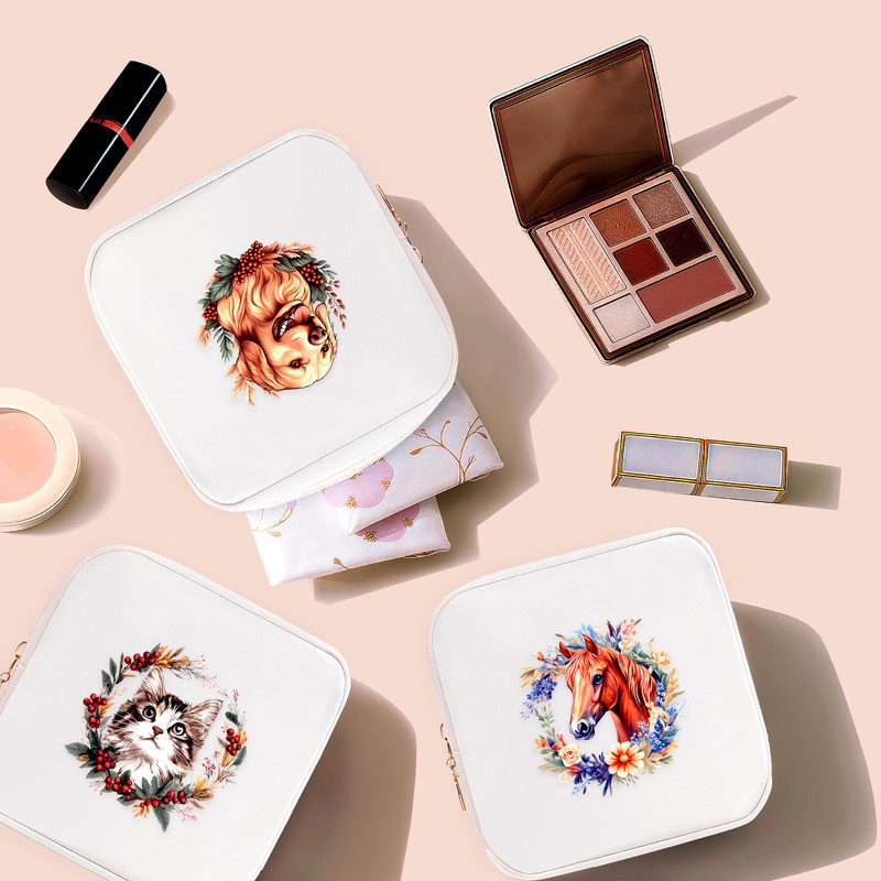 BJDAMAI Mini Makeup Bag, Cute Portable Zipper Pouch Cosmetic Bag