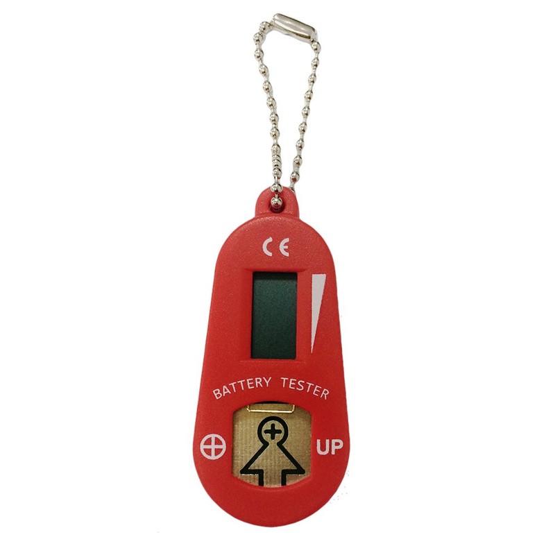 Hearing Aid Battery Testers with Spare Battery Storage Compartment (Red)