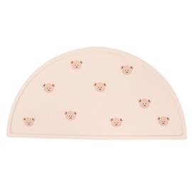 Baby Placemat Infant Children Travel Portable Silicone Flexible Cute Cartoon Bear Pattern Table Mat