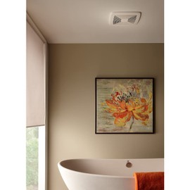 Broan-NuTone LP80 ENERGY STAR Certified LoProfile 4" Bath Ventilation Fan, 1.0 Sones, 80 CFM White Exhaust Fan
