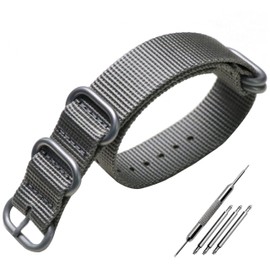 Niziruoup Watch Band Nylon Strap 18mm 20mm 22mm 24mm One-Piece Classic Military Style Band Ballistic Premium Thru Watch Strap with Heavy Buckle Watch Bracelet Replacement Band for Men Women