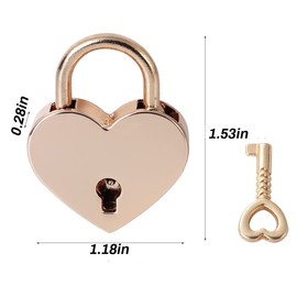 4 Pcs Diary Mini Heart Lock Set - Small Love Locks for Diary Book Storage Box, Jewelry Locker Decor, Valentine Gift (Multicolor)