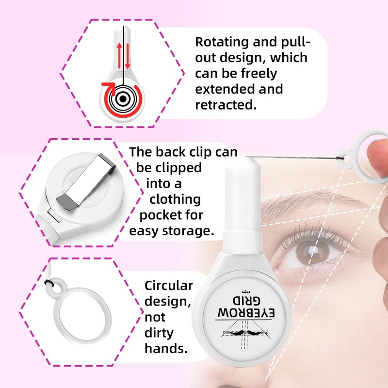 ATOMUS White Eyebrow Mapping String Scalable Eyebrow Mapping Ink String