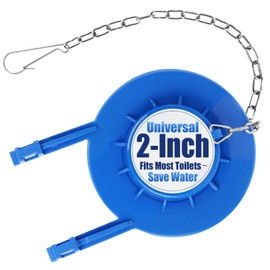 2-Inch Universal Toilet Flapper Replacement Kit - Fits Kohler, Toto, American Standard - High Performance Water-Saving Rubber Flush Valve with Stainless Chain & Hook, Easy to Install (Blue)
