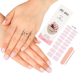 Semi Cured Gel Nails Strips, ZAHRVIA Semi-Cured Gel Nail Foils Transparent Clear Shiny Plain Gel Nail Stickers, Semi-Cured Nail Foil, Nail Stickers Nail Design Wraps