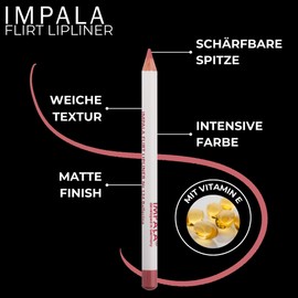 IMPALA Lip Liner Pencil Colour 124 Ballerina Waterproof Creamy Lip Liner with Long Durability Volume Enhancing Effect for the Lips, Mat, Long-Lasting Lipsticks, Make Up