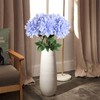 INSUNSIX Artificial Dahlia Flowers,6PCS Light Blue Flowers 23.62" Faux Dahlia