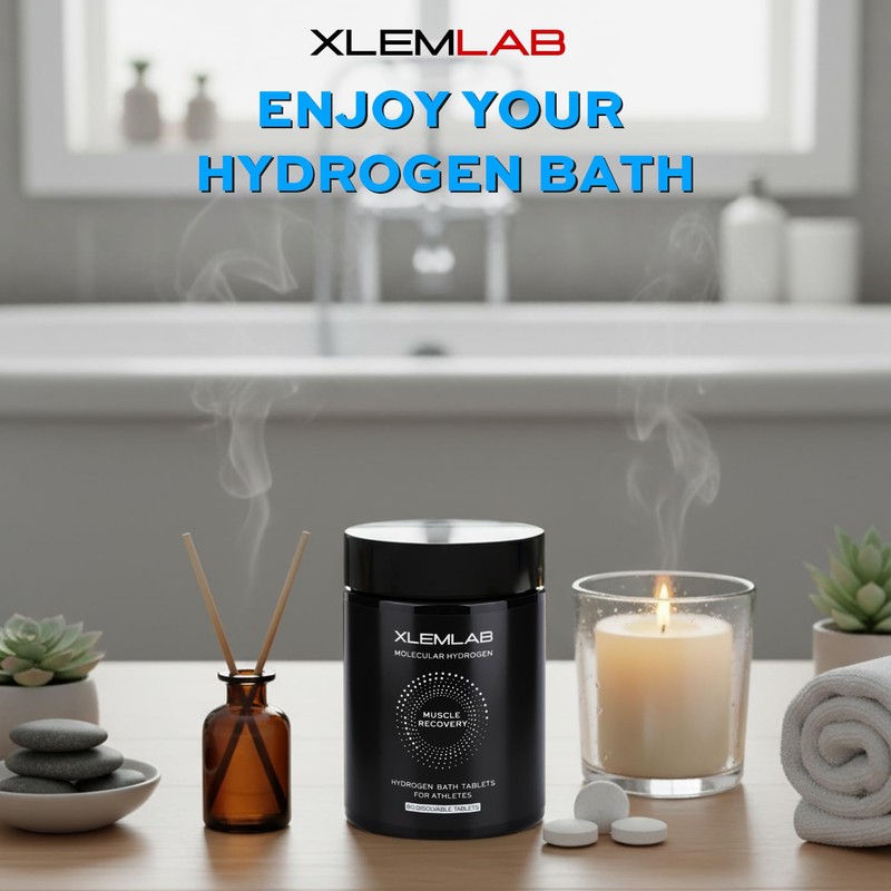 XLEMLAB Hydrogen Bath Bombs Tablets,H2 Tablets with Magnesium for Muscle