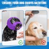 Waterproof Dog Ear Caps, Adjustable Pet Shower Wrap with Clear