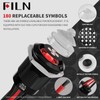 FILN 2-Pack 19mm White LED Latching Push Button Switch, 12V-24V