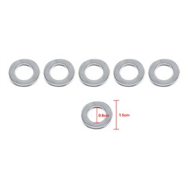 Lock Washers Assortment Set, 100 Pieces 304 Stainless Steel Metric Flat Washers, Screw Repair Kit M3/M4/M5/M6/M8/M10 Washers Stainless Steel for Home Use (M8 x 16 x 1.6)