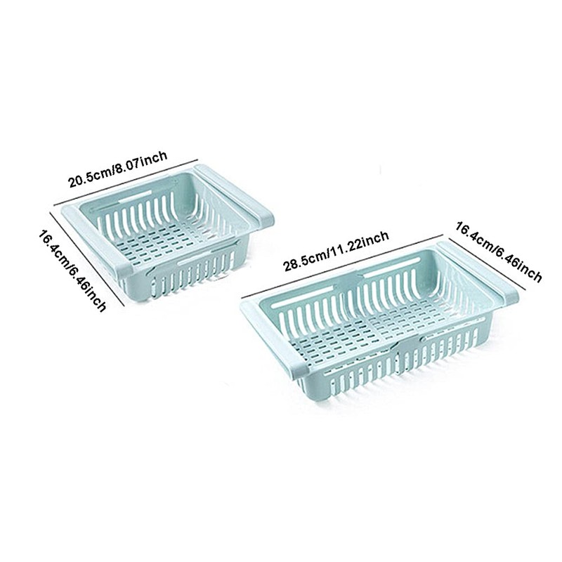 Fridge Drawer Organizer, 4PCS Retractable Drawer Refrigerator Storage Box,Unique Design