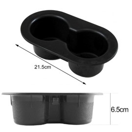 WXQP Rear Seat Black Cup Holder Dual Drink Cupholder for 2005-2010 Dodge Dakota for Dodge Ram 1500 2500 3500 4500 5500 (2002-2017)