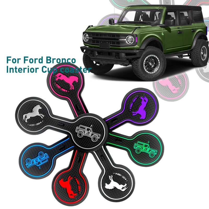 LSAUTO Car Cup Holder Coaster Compatible with Ford Bronco Offroad