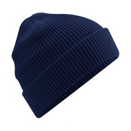 Beechfield B52N Organic Cotton Waffle Beanie - Oxford Navy