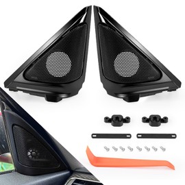 AICARS Front Car Door Window Speaker Cover for Driver and Passenger Side ABS Tweeter Speaker Panel Cover Kit Compatible with Honda Accord 2018 2019 2020 2021 2022 - Pack of 2