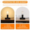 HUAREW Polished Metal Desktop Lamp Base, E26 E27 Screw Light