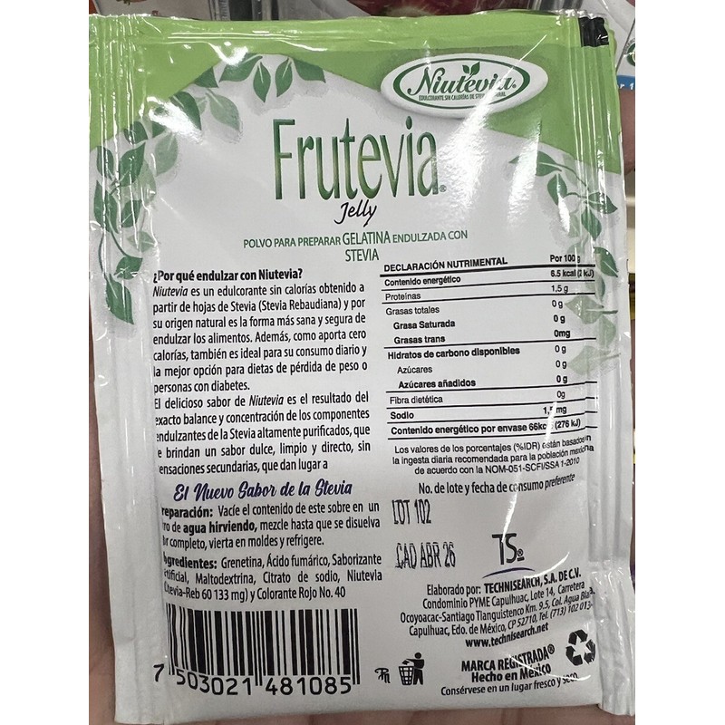 Frutevia 3 FRUTEVIA Gelatin Dessert Sugar Free Strawberry. Gelatina With