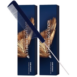 Koleston Perfect ME+ 4/07 Medium Brown/Natural Brown Permanent Hair Color Creme 2 Ounce (Pack of 2) With Pin Tail Comb – Use with Welloxon Perfect Developer