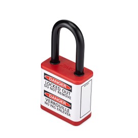 ZING Green Safety Products Safety Padlock, Keyed Different, Red, 1.5" Shackle (700KD-RED)