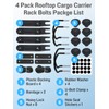 4Pack Roof Box U-Bolt Clamps, Glazeal Roof Box Rack Clamps