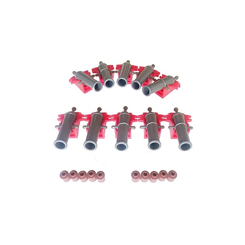 BASEPLATES Pirate Shooting Cannons with Base Cannonballs (Cannon red Base)