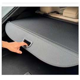 Okutech Retractable Cargo Cover Compatible with Toyota BZ4X Subaru Solterra 2023 2024 Rear Privacy Screen Car Storage Trunk Luggage Tonneau Security Shade (Carbon Fiber Style)